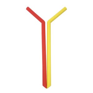 Tasteless Silicone Rubber Reuse Straws , Non Teeth Chipping Rubber Drinking