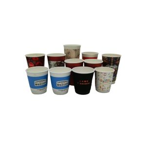 4oz 12 oz Recyclable Paper Cups And Bowls For Hot Coffee Customized