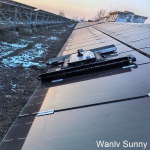 Solar Panel Maintenance Technology Crawling Clean Solar Plants Roofs Remote