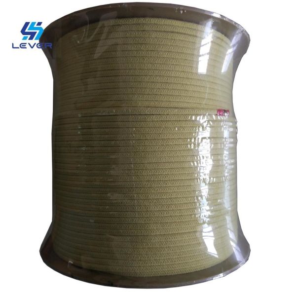 5.5 X5.5mm Kevlar Aramid Fiber Rope For Glass Tempering Furnace Rollers High