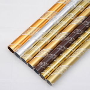 China Industial Anti Brass Embossed Engraving Pipe Curtain Pole on sale