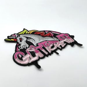 Unicorn Logo Custom Embroidered Patches With Iron On Backing For Clothing