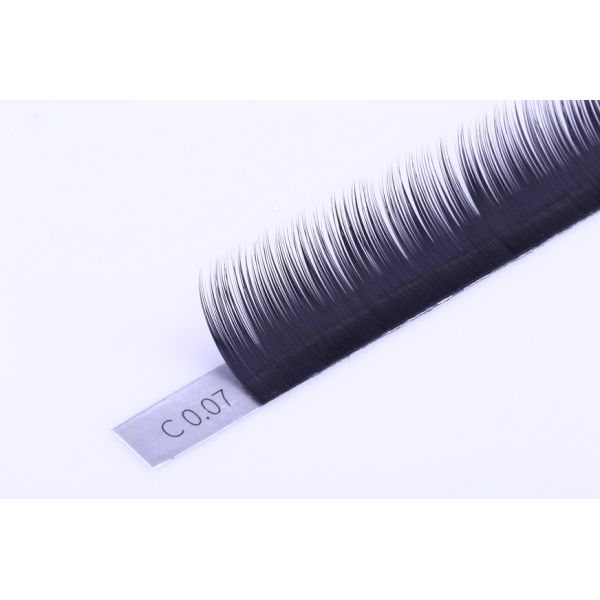 Black Color 0.07mm 3D Eyelash Extensions 3 Mix Length In One Row ILAC MRA Approval