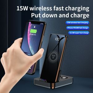 Multifunctional 2 in 1 Power Bank , Fast Charging Wireless Phone Charger