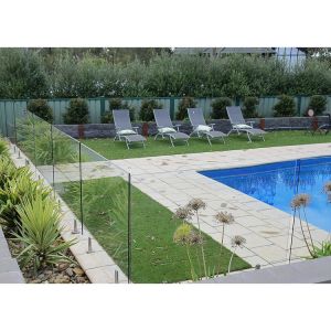 Deck Pool Balustrade Handrails , Tempered / Laminated Frameless Glass Balustrade