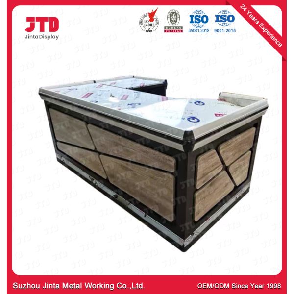 Quality 5FT Retail Store Checkout Counter SS Shop Cash Counter Table wholesale