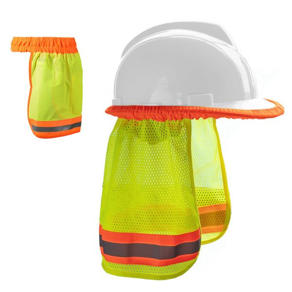 Quality Reflective Sunshade Neck Protector for Outdoor Hardhat Unisex Polyester Mesh Material wholesale