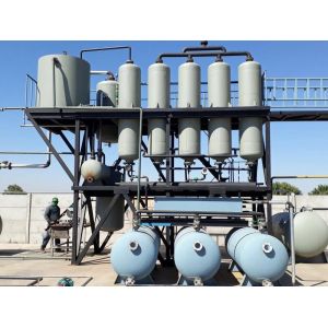 30TPD Waste Engine Oil Refining to Diesel Distillation Equipment in 150 Square