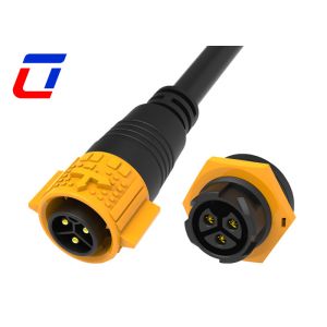 Push Lock 20A 3 Core Waterproof Cable Connector M19 Male Female 3 Pin