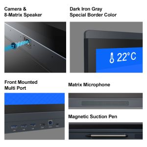 75 Inch A type AI Interactive Whiteboard Smart Board All in One Interactive Flat