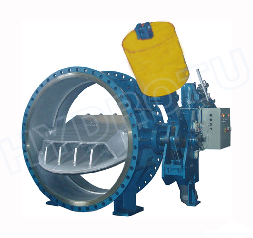Hydraulic Counter weight Flanged Butterfly Valve