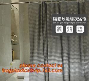 China New popular transparent printed peva shower curtain, Polyester Shower Curtain Fabric For Bath Curtain, waterproof bath w on sale