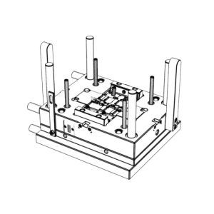 OEM / ODM ： Cold Runner Injection Molding & Transparent Glasses Middle Bracket 1