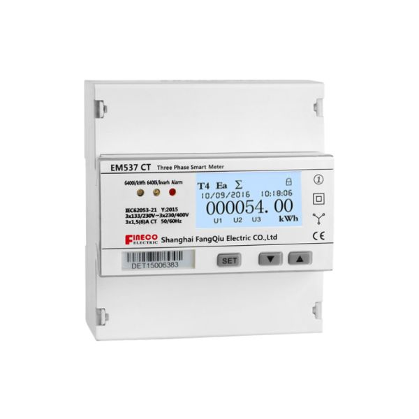 EM537 CT RS485 Three Phase Modbus Smart Electricity Meter -25 to 75 for Energy