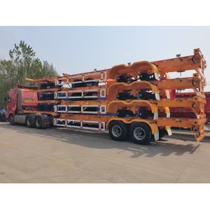 12 Tire Number Skeleton Flatbed Container Chassis Semi Trailer for Discount