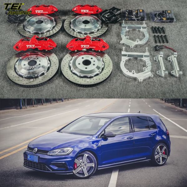 Quality Front 6 Piston And Rear 4 Piston Caliper With E-brake Caliper BBK Auto Brake System For Volkswagen Golf R 19 Inch Rim wholesale