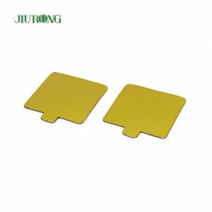 Reusable MDF Gold Rectangle Cake Board Disposable 100*65mm Greaseproof