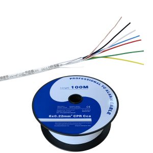 2x0.22mm2 Unshielded Stranded BC Bare Copper Alarm Cable Signal Cable with Drain