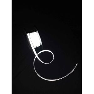 Double / Single Side Silver Reflective Fabric Polyester / Spandex Backing