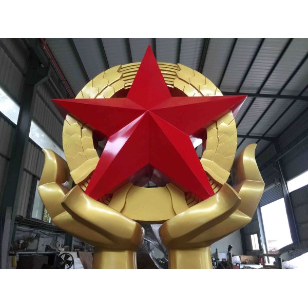 Quality ODM / OEM Brass Garden Sculptures Five - Pointed Star Brass Baking Varnish wholesale