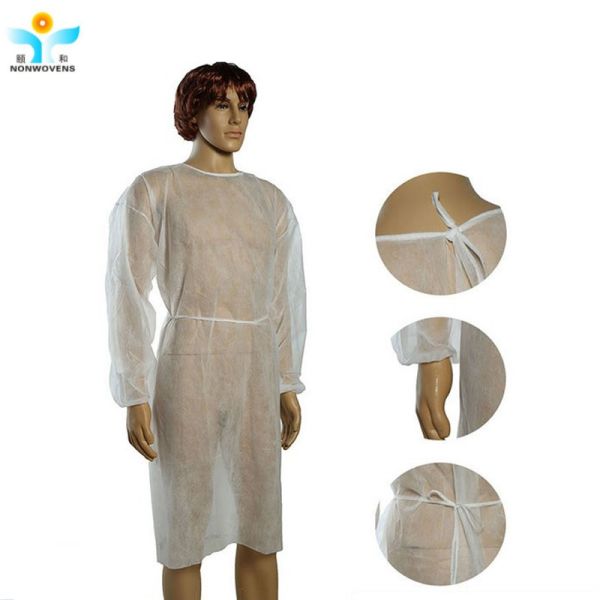 Dustproof Disposable Isolation Gown With Cuff Lightweight