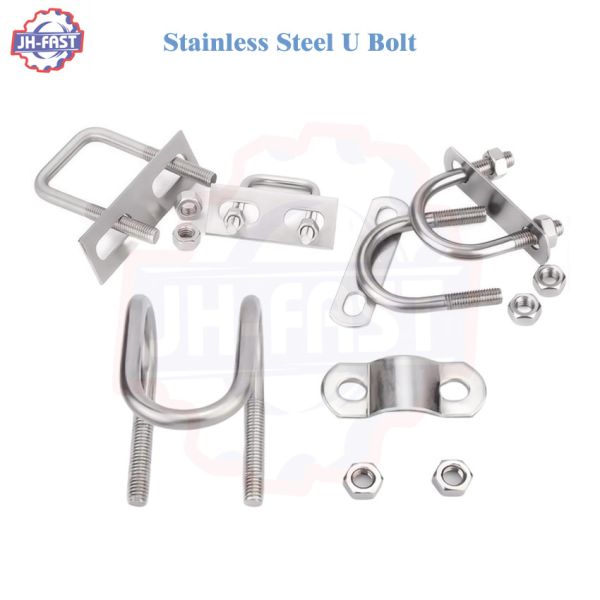 Stainless Steel 304 M6 M8 M10 Square U Bolts and Nut with Custom Finish