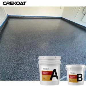 Water Based Transparent Epoxy Resin Floor Coating Broadcast Decorative Flake
