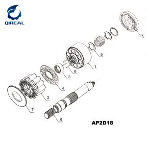 Excavator Spare Part Ap2d12 Ap2d14 Hydraulic Pump Parts