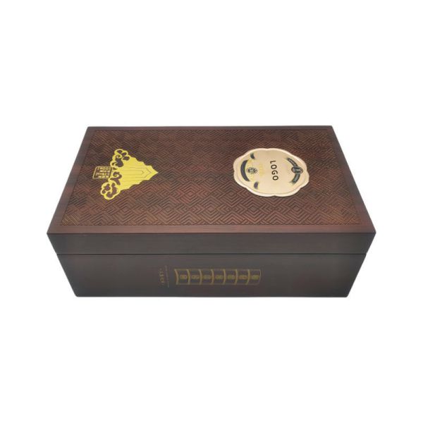 Luxury Natural Wood Wine Box with Piano Lacquer Finish and Custom Design for