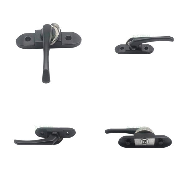 Customized Black Two Way Crescent Window Lock With Aluminum Alloy Material