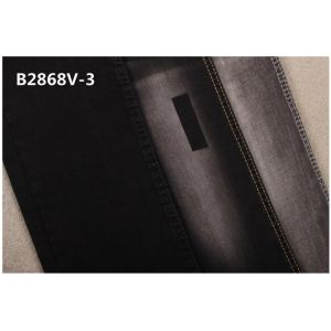 9.3 Oz Skinny Jeans Black Sulphur Dyed Woven Denim Fabric With 3 Spandex Close