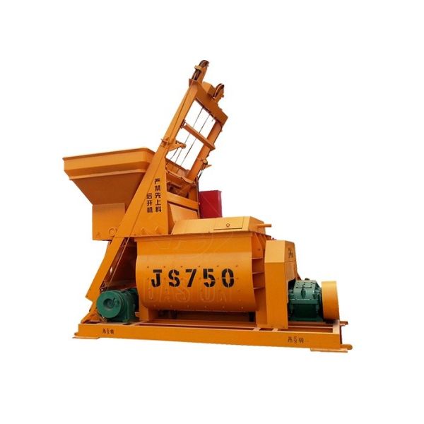 Bucket Type Concrete Mixer Machine 1 Yard Hydraulic Motor Twin Shaft Concrete Mixer