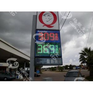 Waterproof 12 inch Led Gas Station Signs With RF Remote Control for Outdoor