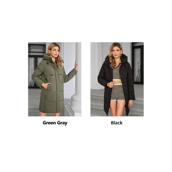 Classic Four Pocket Mid-Length Thickened Down / Cotton Jacket