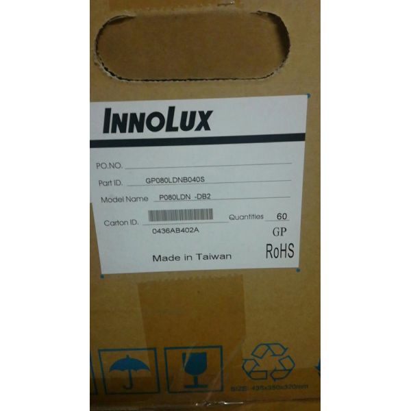 Quality Notebook PC Industrial LCD Display Innolux 8" 1200*1920 Pixels P080LDN-DB2 300CD/M2 40 Pin wholesale