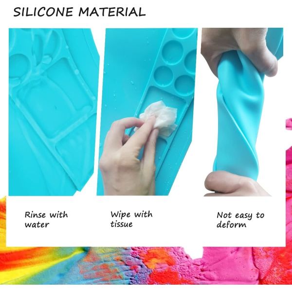 Super Large Silicone Craft Mat With 1 Magnetic Cup And Color Palette For Artist