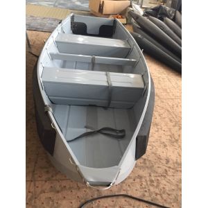 China Rowing folded  full Aluminum rib boat  with protective pontoons on sale