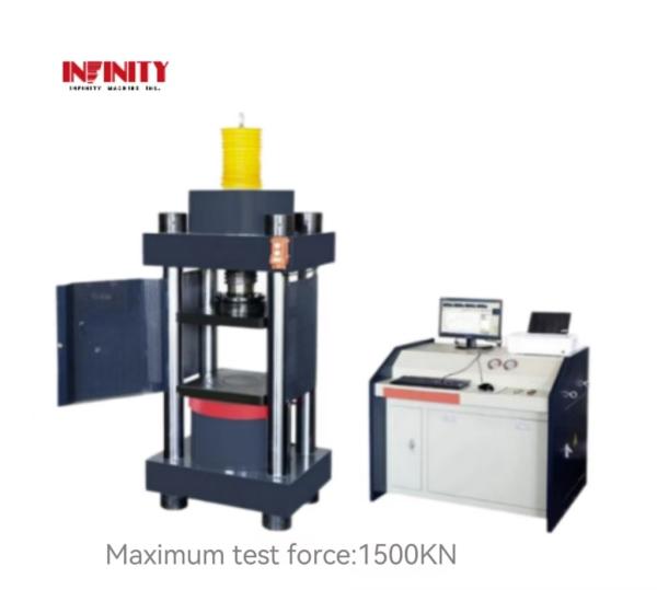 Quality Micro Electro-hydraulic Servo Compression Testing Machine with 1500KN Test Force wholesale