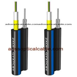 China Figure 8 Outdoor Multimode Fiber Optic Cable Central Loose Tube With Yarn on sale