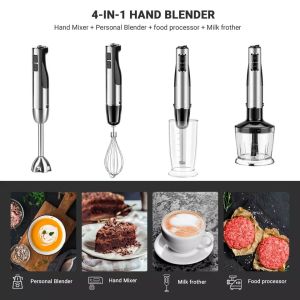 Im4 Blade Stick Mixer , Electric Hand Blender 800W For Kitchen