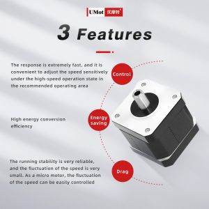 40mm Motor Height Nema 17 Stepper Motor With 400mN.m Holding Torque and 4.2mm