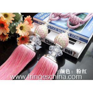 Delicate custom long tassel fringe trimming for curtain attractive tieback