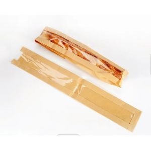 Packaging Custom Printed Kraft Paper Plastic Bread Bag Recycle Screen Printing