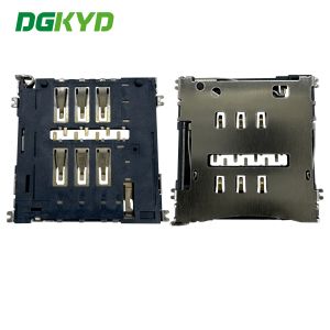 MICRO-SIM Card Holder NO-PUSH 1.50H 6PIN Card Holder Telephone Card Holder