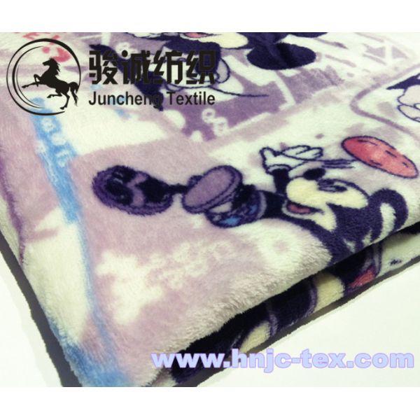 Mickey Mouse Printed Flannel Baby Blanket Fabric Coral Fleece for apparel/bed sheet