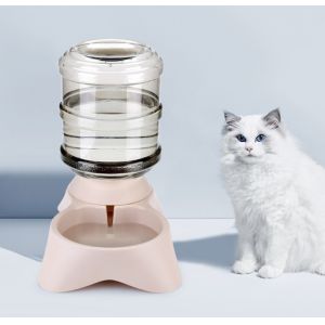 China Pet Feeder And Waterer Cat Dog Gravity Food Bowl Set 3.8 L With 1 Water Dispenser on sale
