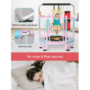 Kids Indoor Bungee Trampoline With 55in Protective Net