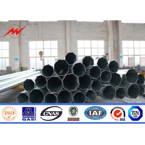 18m 20m 25m Galvanized Power Transmission Poles For 110 Kv Cables Power Coating