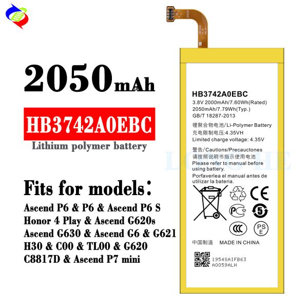 HB3742A0EBC Li-polymer Battery Perfect Replacement for Huawei P6 Standard Battery