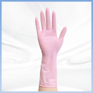 Soft Pink Synthetic Nitrile Garden Work Gloves 6mil 7mil 8mil